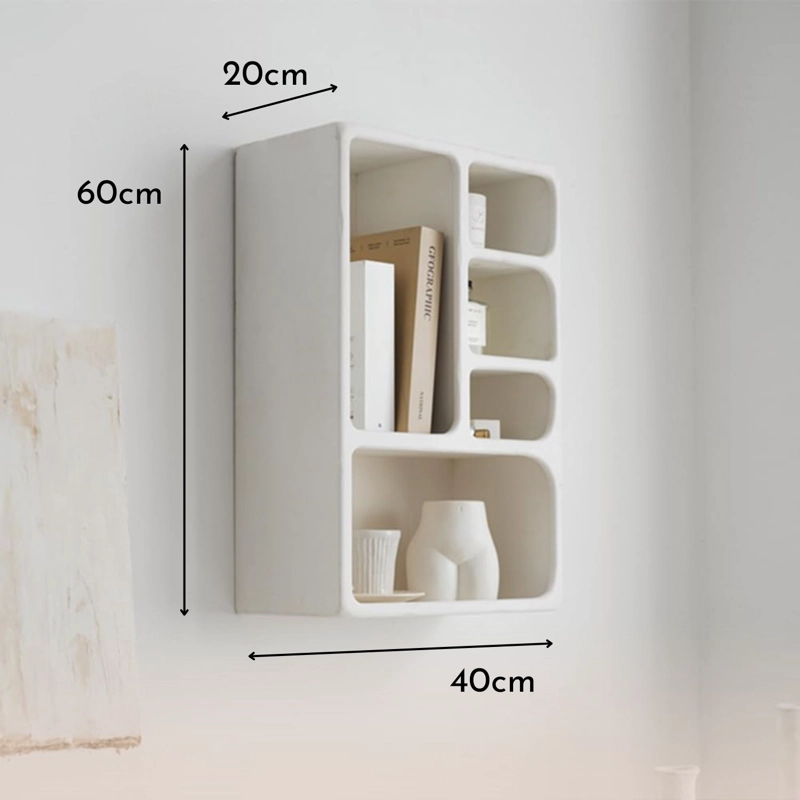 REPISA ORGANIZADOR DE PARED ESTILO GEOME TRICO MODELO BOGEN COLOR MARFIL - 9