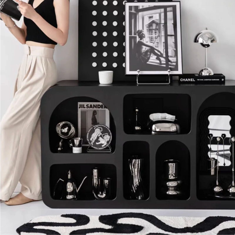MUEBLE ARRIMO ORGANIZADOR GEOME TRICO BOGEN NEGRO MEDIANO - 5