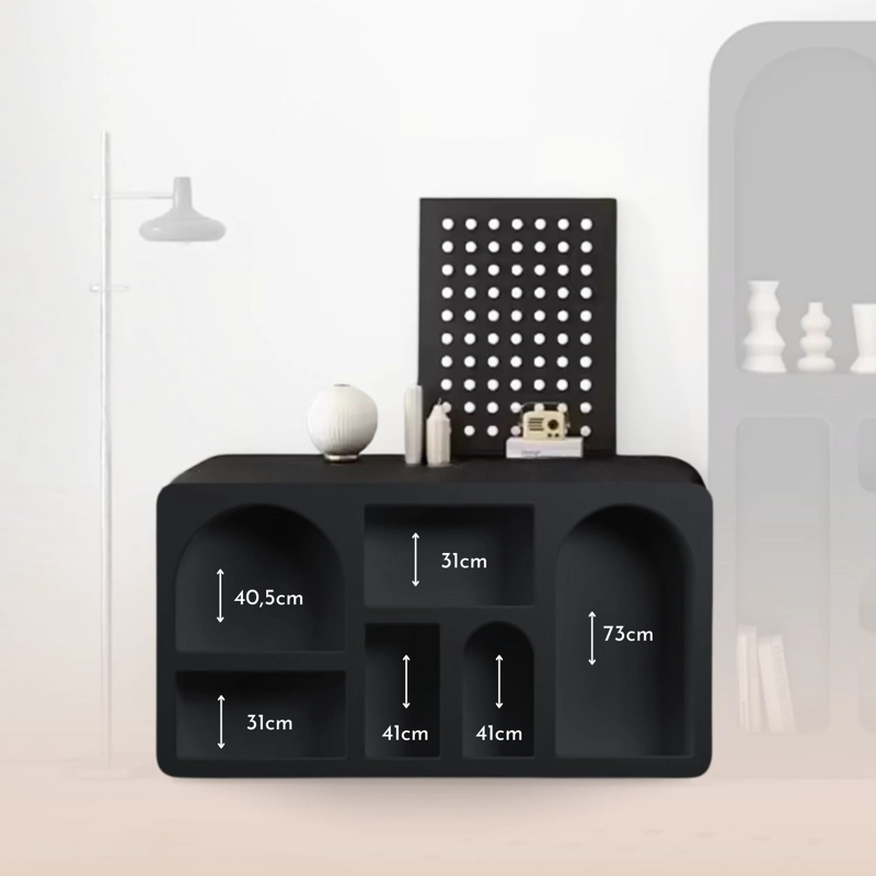 MUEBLE ARRIMO ORGANIZADOR GEOME TRICO BOGEN NEGRO MEDIANO - 9