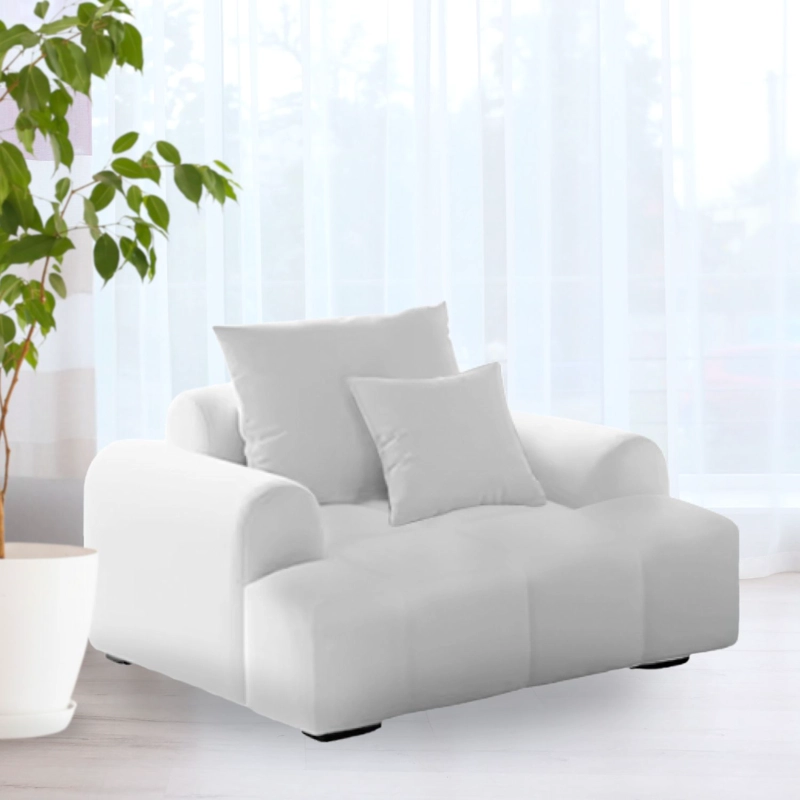 SOFA MODERNO POLTRONA BLANCO LOUNGE - 4