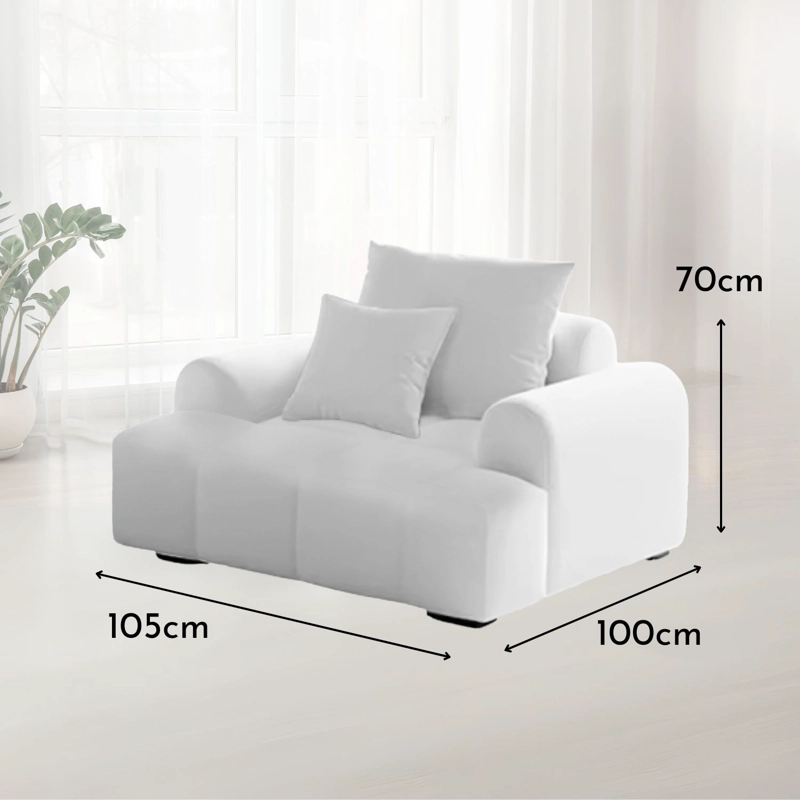 SOFA MODERNO POLTRONA BLANCO LOUNGE - 5