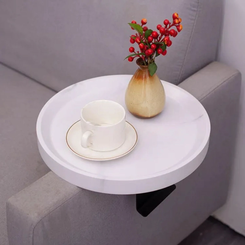 MESA BANDEJA PARA BRAZO DE SOFA BLANCA - 3