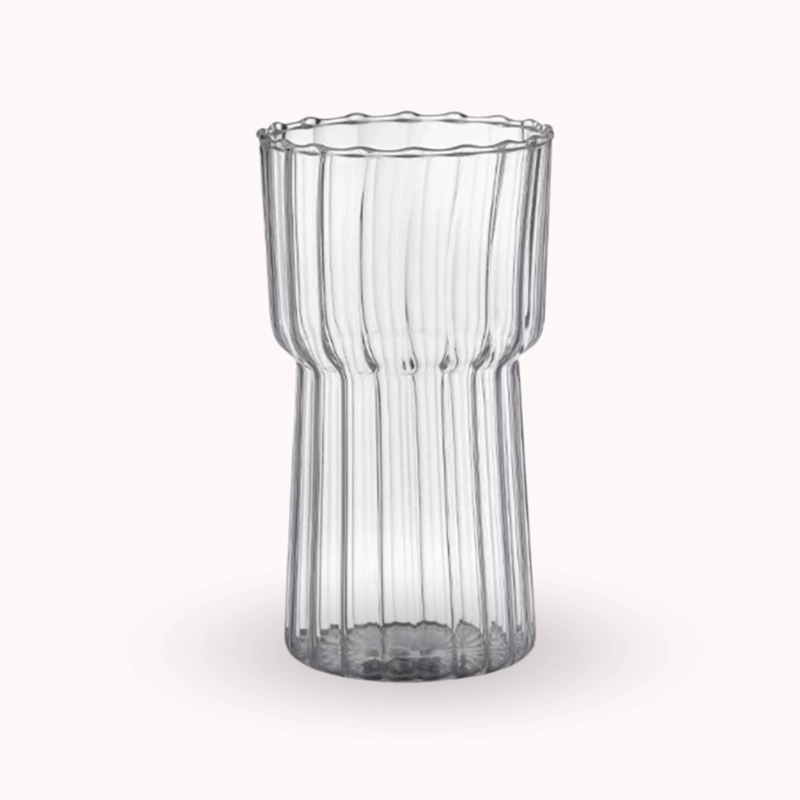 VASO ALTO DISEÑO ONDAS BEBIDA VIDRIO 590 ML COCTELERIA - 2