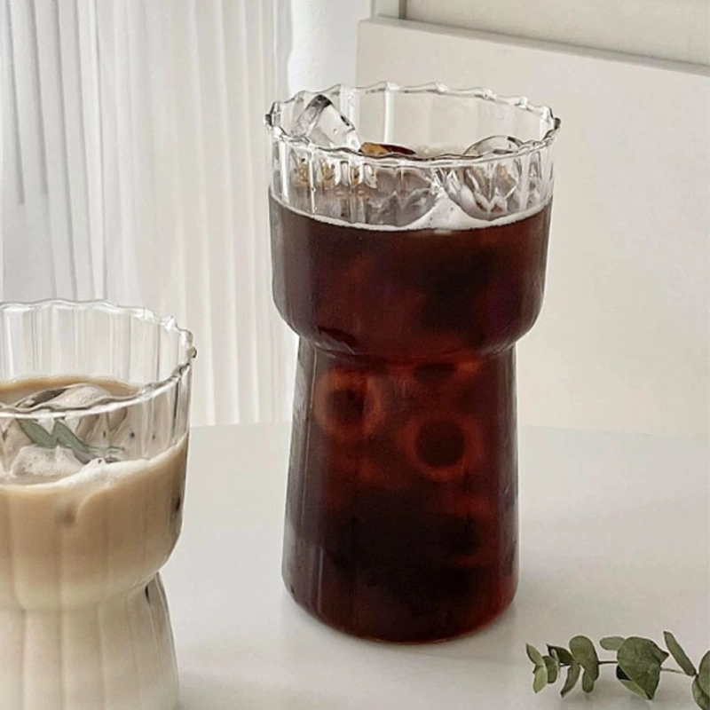 VASO ALTO DISEÑO ONDAS BEBIDA VIDRIO 590 ML COCTELERIA - 3