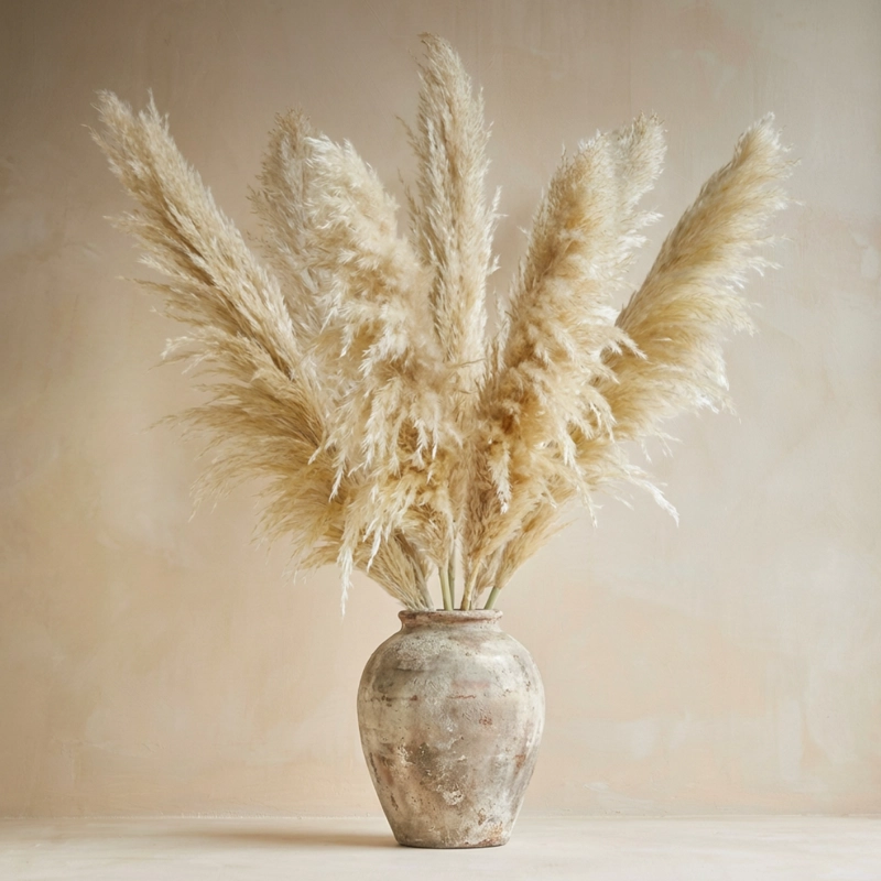 RAMO 10 PAMPAS SECAS VARAS COLAS DE ZORRO FLOR SECA DECO - 1
