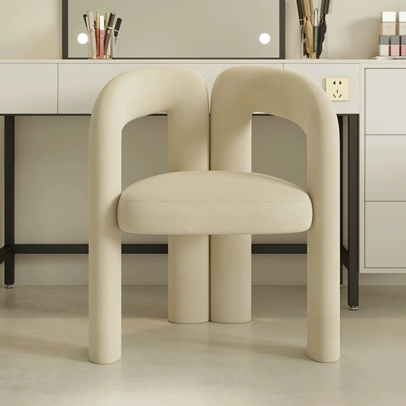 SILLA ESCANDINAVA TERCIOPELO BLANCO - 1