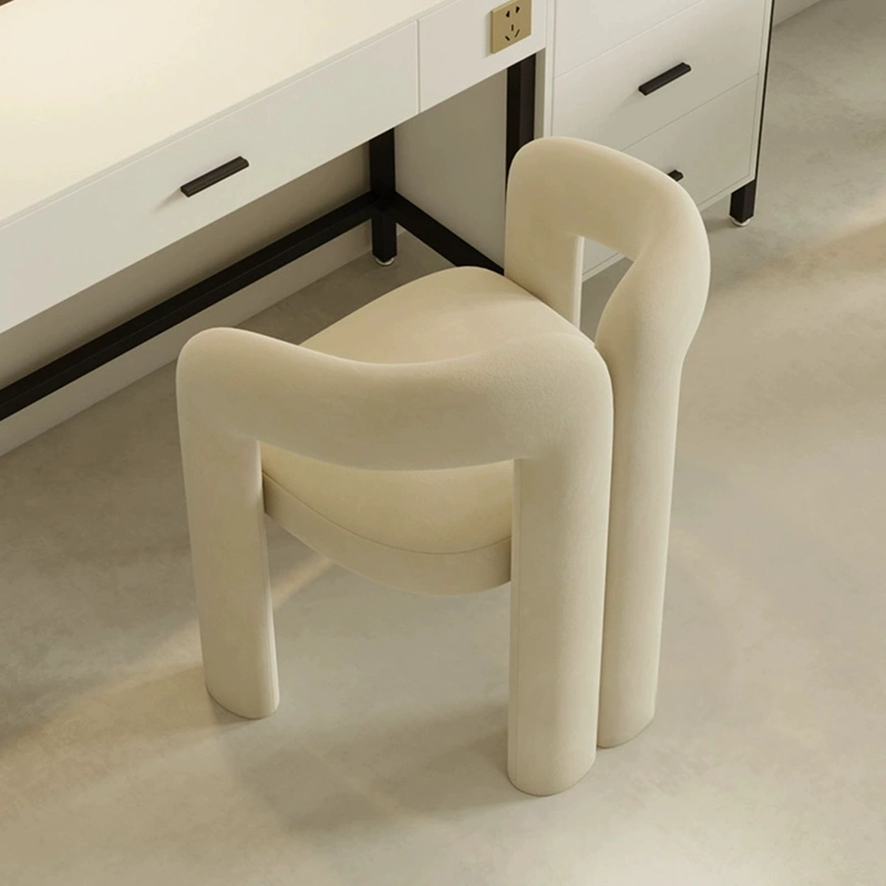 SILLA ESCANDINAVA TERCIOPELO BLANCO - 2
