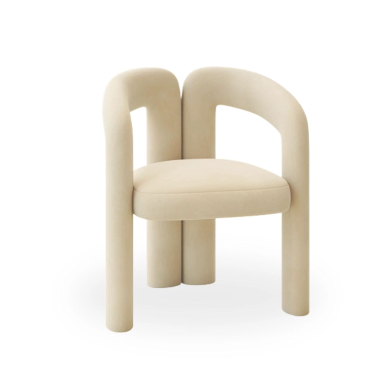 SILLA ESCANDINAVA TERCIOPELO BLANCO - 8