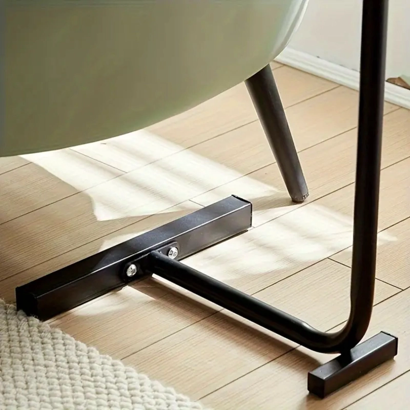 MESA AUXILIAR Y LATERAL NEGRA ESTILO PEDESTAL - 5
