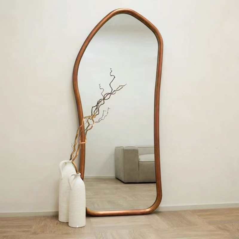 ESPEJO IRREGULAR CUERPO ENTERO MADERA COLOR ROBLE 180X80CM - 3