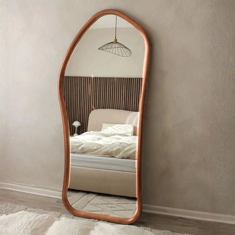 ESPEJO IRREGULAR CUERPO ENTERO MADERA COLOR ROBLE 180X80CM - 7