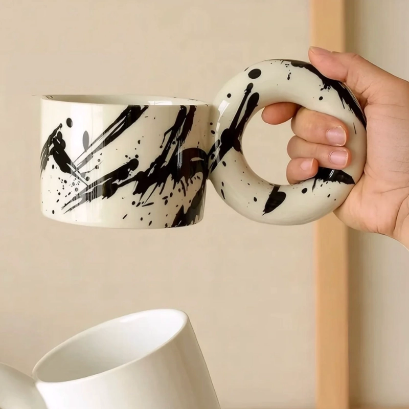 TAZON MUG CON DISEÑO DONUTS TINTA DE CERAMICA 250 ML - 3