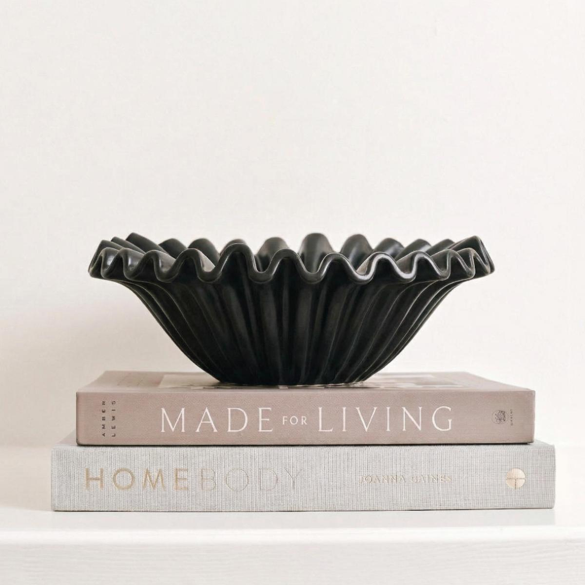 FUENTE ESTILO FRUTERO CERAMICA SHELL NEGRO - 1