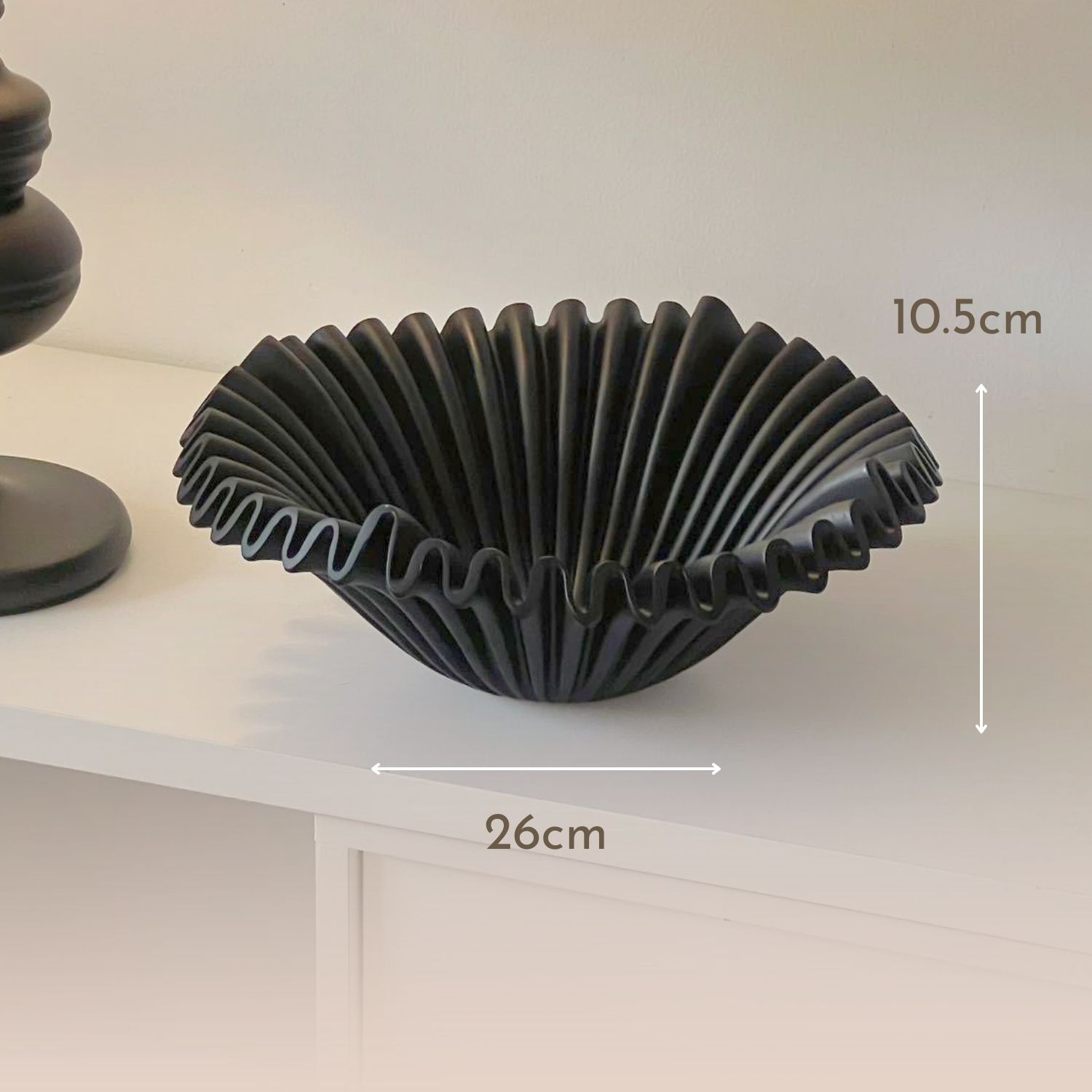 FUENTE ESTILO FRUTERO CERAMICA SHELL NEGRO - 7