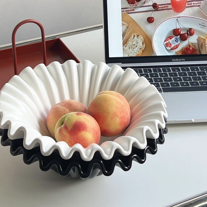 FUENTE ESTILO FRUTERO CERAMICA SHELL BLANCO - 7