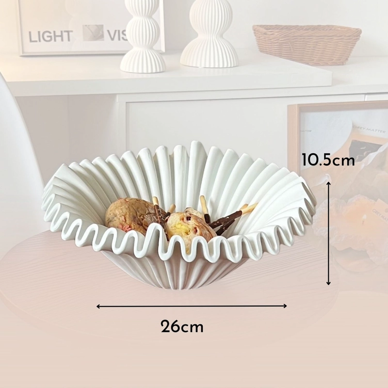 FUENTE ESTILO FRUTERO CERAMICA SHELL BLANCO - 8