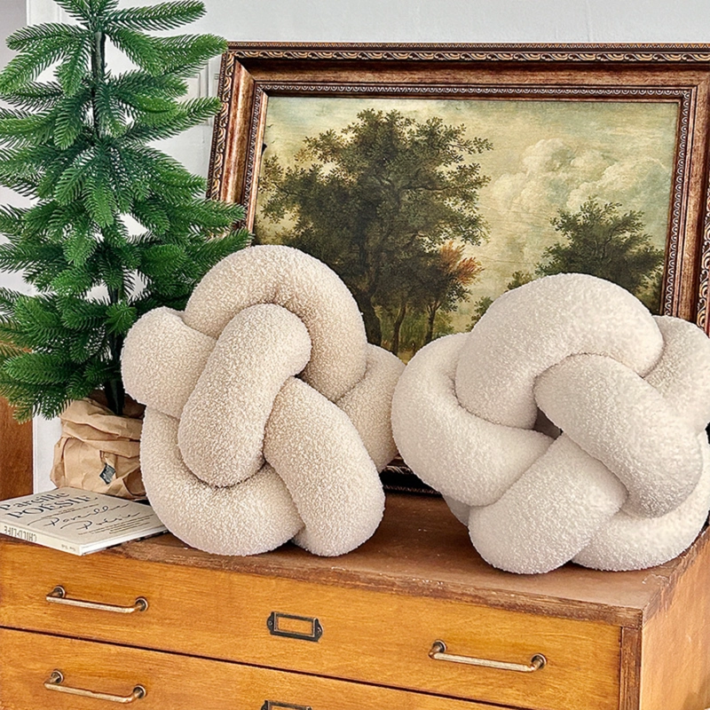 COJIN NUDO CREMA BOUCLE  DECO - 3