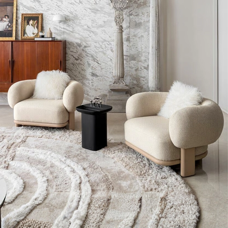 SOFA POLTRONA SESSEL SHERPA CREMA - 5