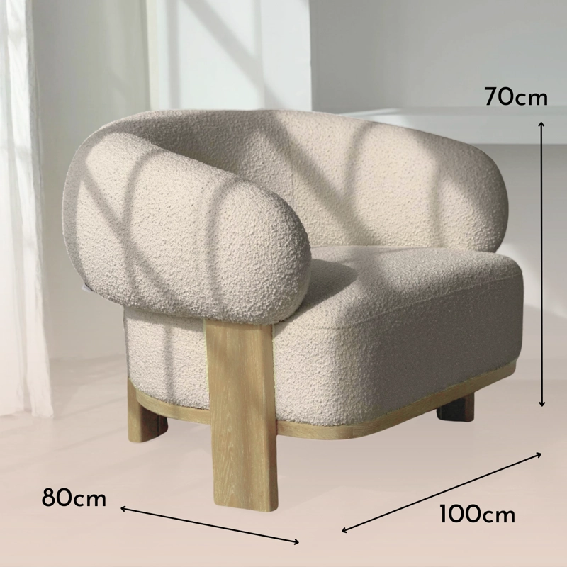 SOFA POLTRONA SESSEL SHERPA CREMA - 7