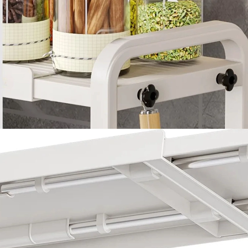 ESTANTE ORGANIZADOR EXTENSIBLE PARA COCINA 2 NIVELES BLANCO - 4