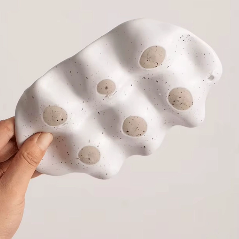 HUEVERA DE CERAMICA MINIMALISTA 6 UNIDADES - 5