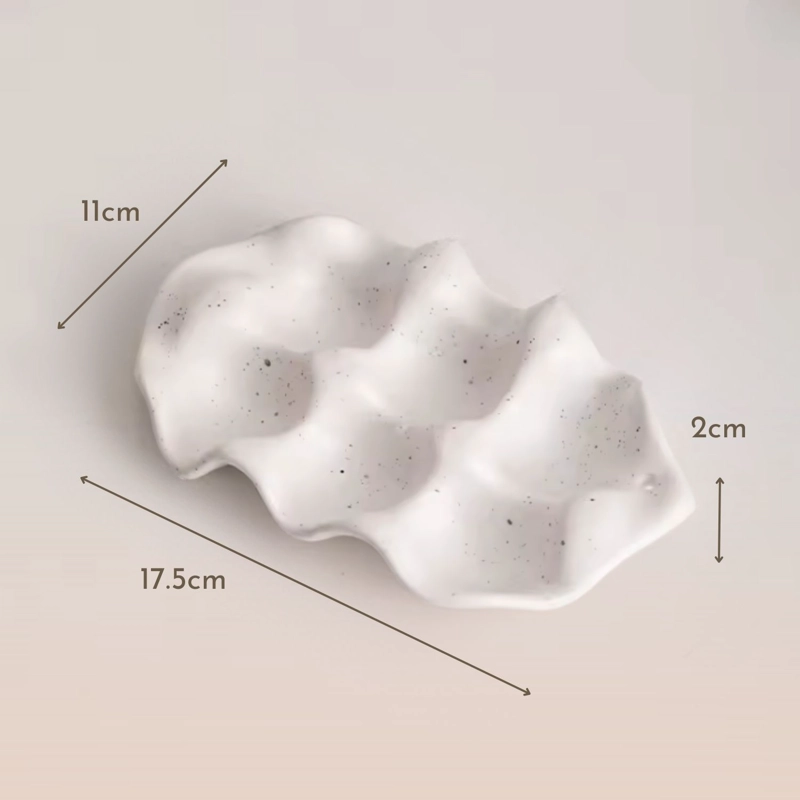 HUEVERA DE CERAMICA MINIMALISTA 6 UNIDADES - 6