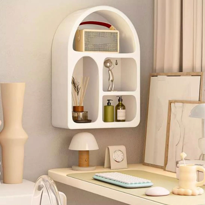 ESTANTE  ESCANDINAVO CON ARCO COLOR MARFIL PEQUEÑO - 3