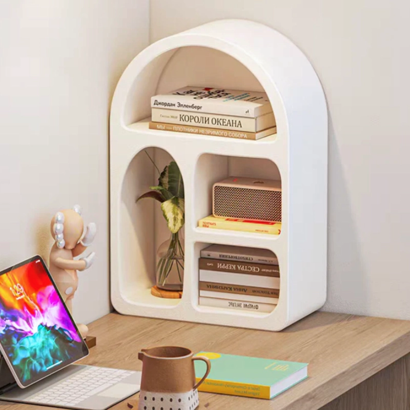 ESTANTE  ESCANDINAVO CON ARCO COLOR MARFIL PEQUEÑO - 5