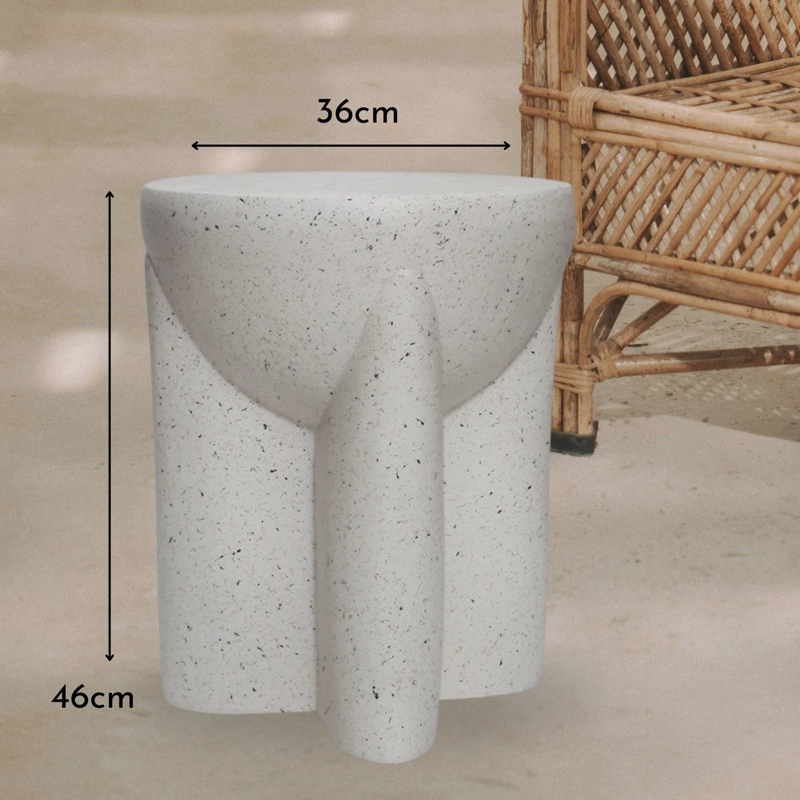 MESA DE CENTRO Y LATERAL CREMA - 7