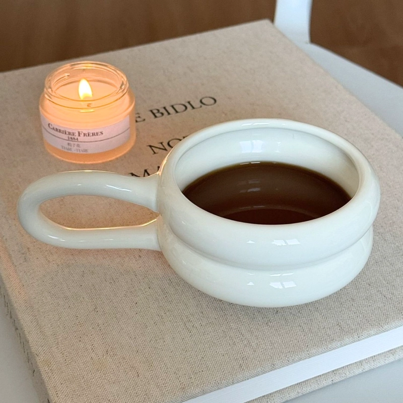 TAZA DE CERAMICA BLANCA 250 ML - 4