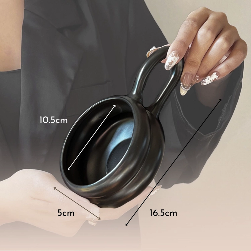 TAZA DE CERAMICA 250ML DISEÑO BUBBA DARK ASA REDONDA PARA CAFE - 7