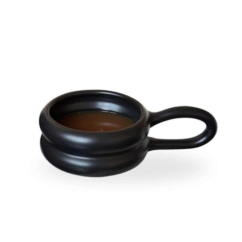 TAZA DE CERAMICA 250ML DISEÑO BUBBA DARK ASA REDONDA PARA CAFE - 8