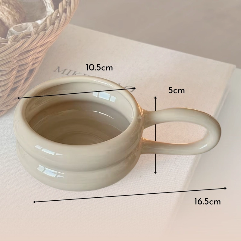TAZA DE CERAMICA PARA CAFE  Y TE  BUBBA CREME 250 ML - 7