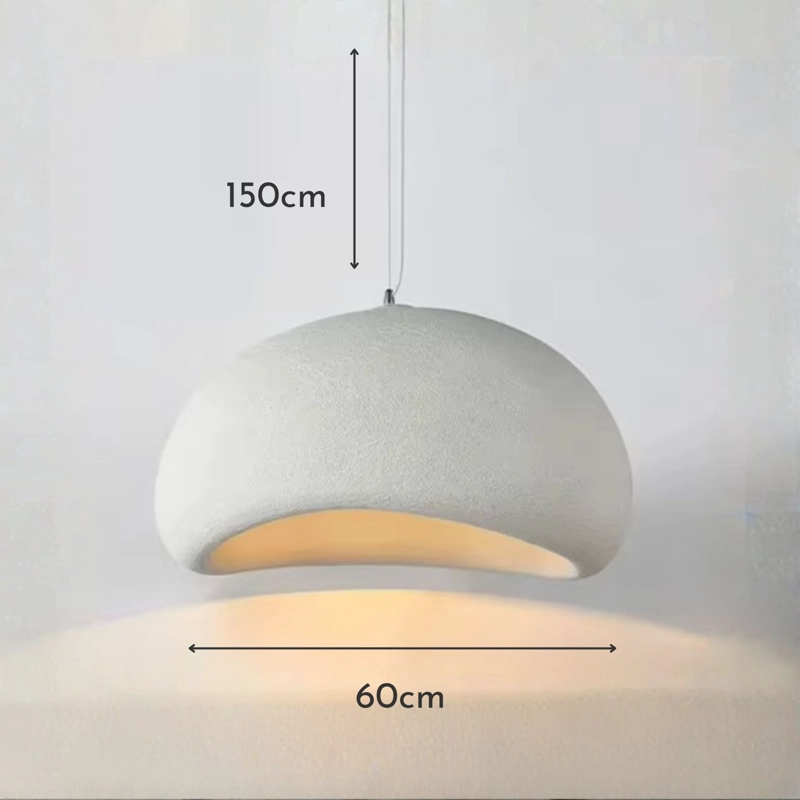 LAMPARA DE TECHO COLGANTE CREMA 60 CM - 6