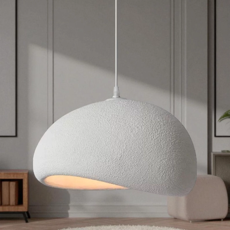 LAMPARA DE TECHO COLGANTE CREMA 60 CM - 9