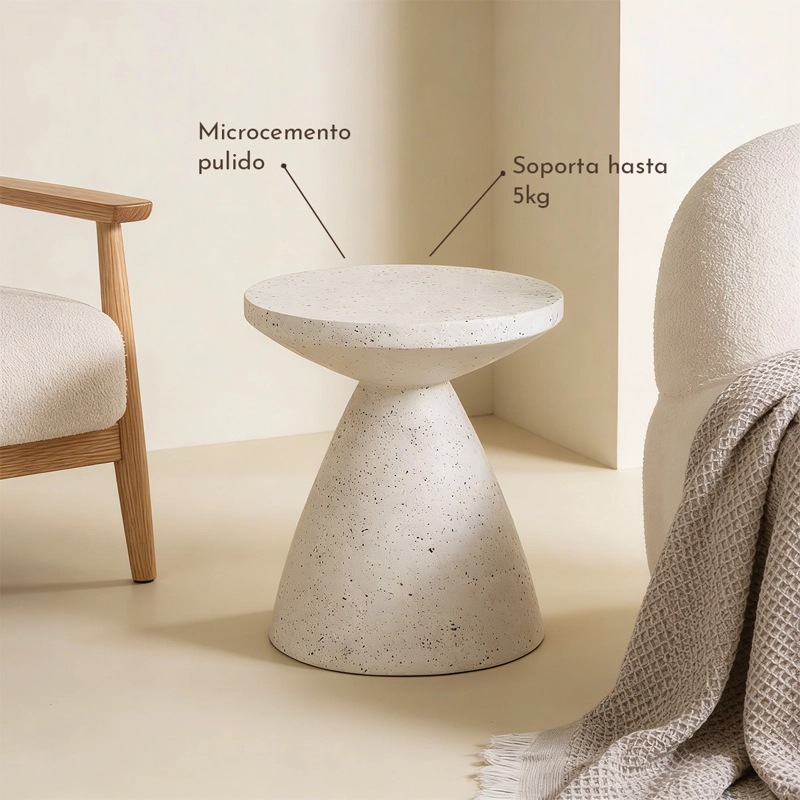 MESA LATERAL CONICA ESTILO NORDICO - 4