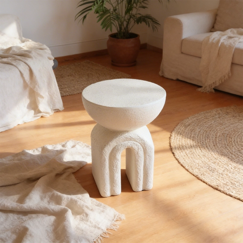 MESA LATERAL ORGANICA ESTILO WABI SABI - 8