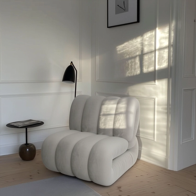 POLTRONA ESTILO MODERNO NORDICA BLANCA - 2
