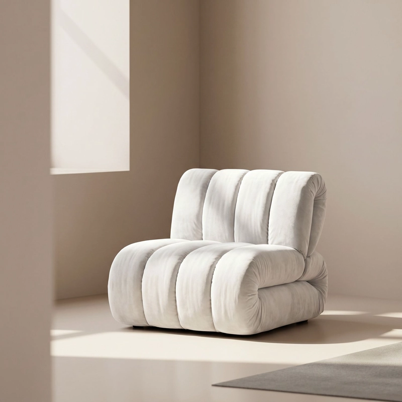POLTRONA ESTILO MODERNO NORDICA BLANCA - 7