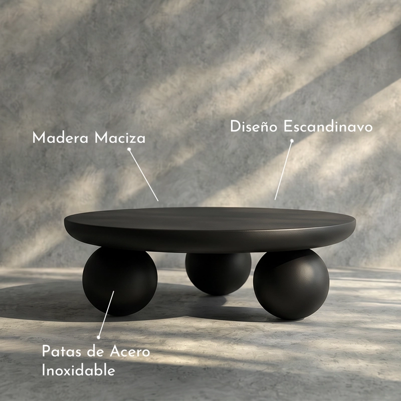 MESA DE CENTRO ORBIS MADERA NEGRA - 2