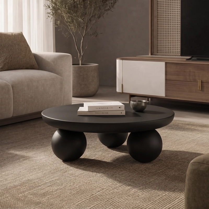 MESA DE CENTRO ORBIS MADERA NEGRA - 6
