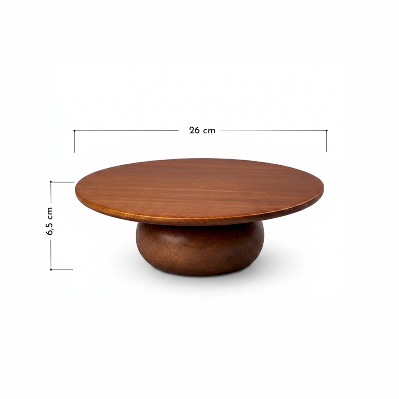 BANDEJA ELEVADA DE MADERA DE ACACIA LOW - 3