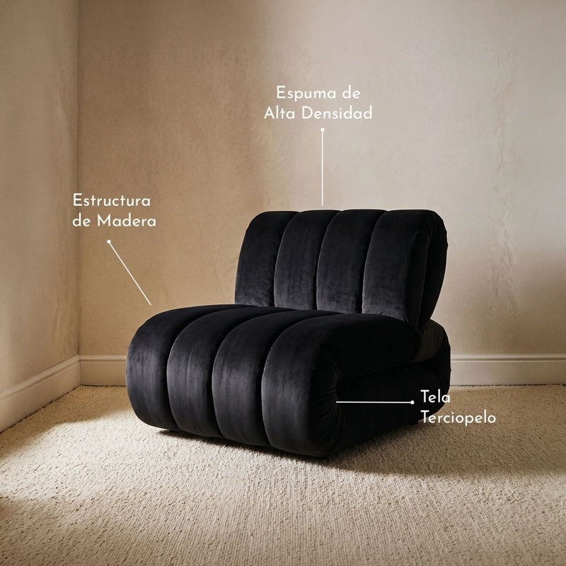 POLTRONA NORDICA CLOUDY NEGRA - 5