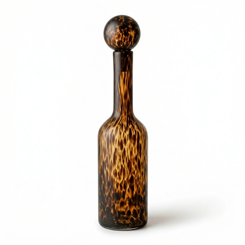 BOTELLA DECANTADORA DE VIDRIO CAREY ANIMAL PRINT DE 52 CM - 2