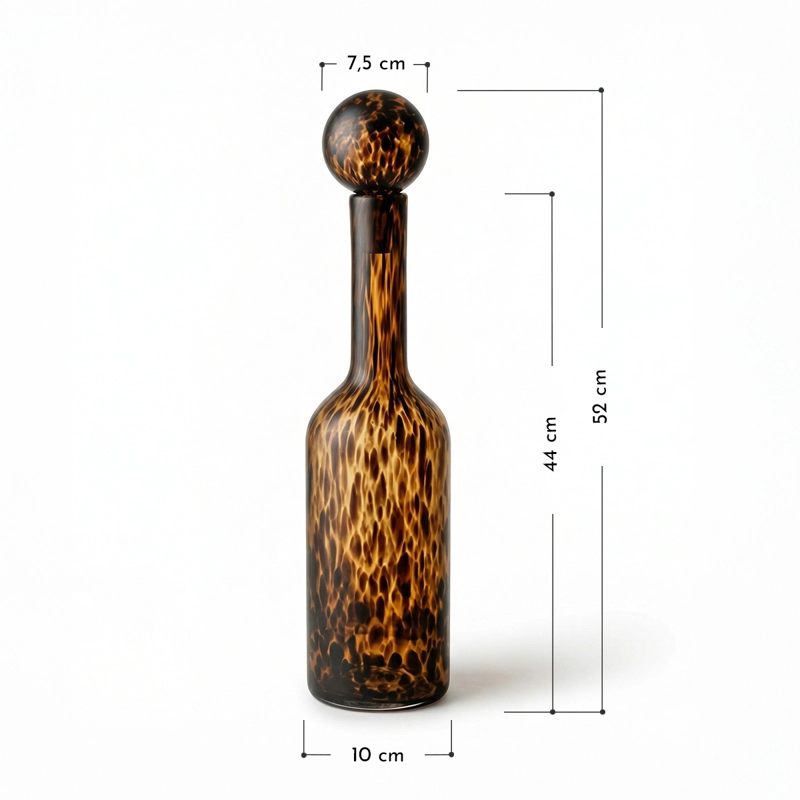 BOTELLA DECANTADORA DE VIDRIO CAREY ANIMAL PRINT DE 52 CM - 3
