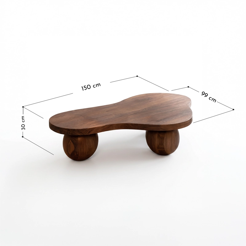 MESA DE CENTRO DE MADERA CON FORMA DE  SPHERE - 3