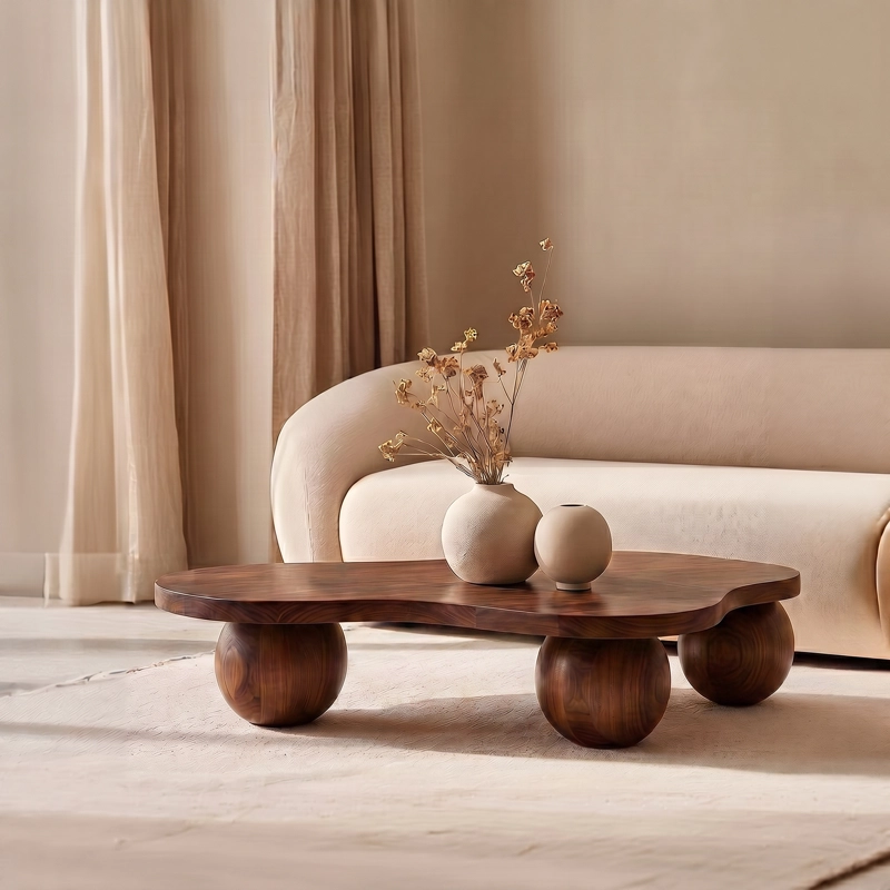 MESA DE CENTRO DE MADERA CON FORMA DE  SPHERE - 7