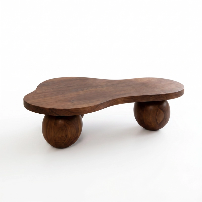 MESA DE CENTRO DE MADERA CON FORMA DE  SPHERE - 8