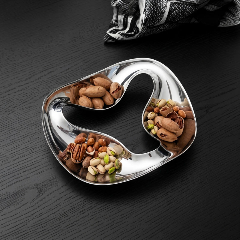BANDEJA DECORATIVA INFINITY PLATEADA - 1