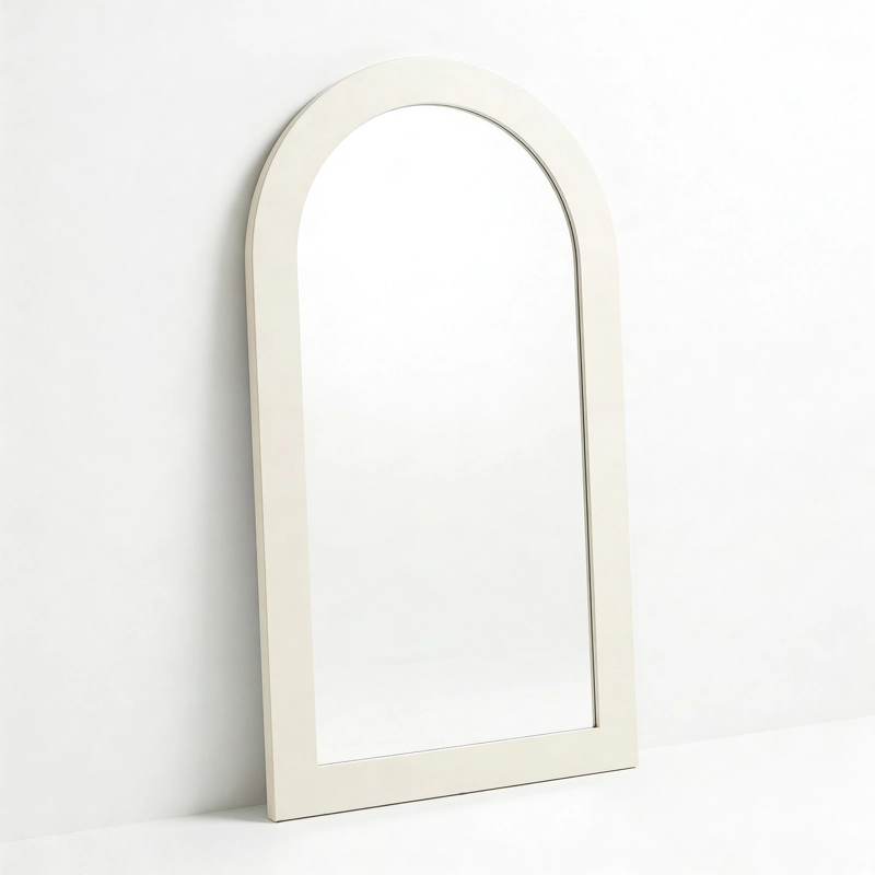ESPEJO DECORATIVO CURVO DE CUERPO ENTERO COLOR BLANCO 200X100 CM - 2